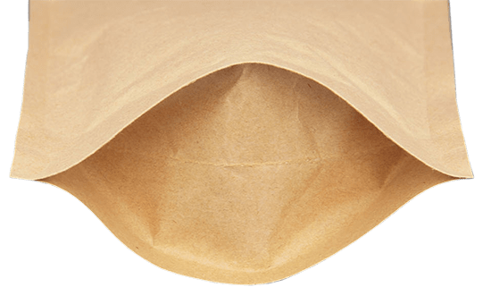 Saco standup papel kraft detalhe